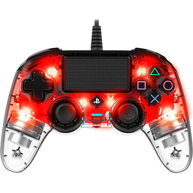 Command Nacon Compact Wired Illuminated Red Official PS4