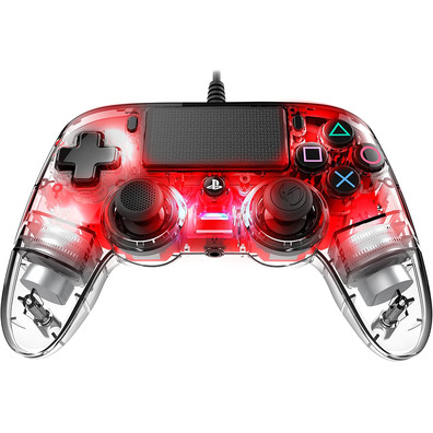 Command Nacon Compact Wired Illuminated Red Official PS4