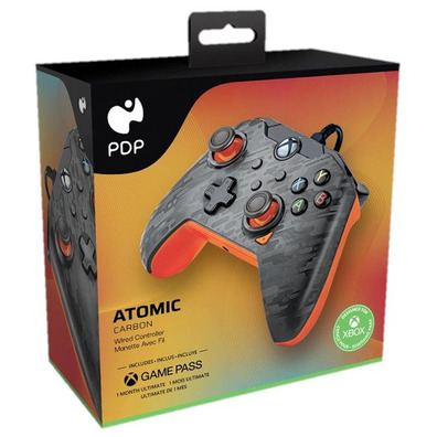 Command PDP Wired Controller Atomic Carbon + 1 Month Gamepass Xbox Series/Xbox One/PC