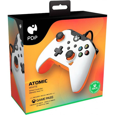 Command PDP Wired Controller Atomic White + 1 Month Gamepass Xbox Series/Xbox One/PC
