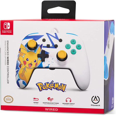 Command Power A Wired Controller Pikachu High Voltage Nintendo Switch