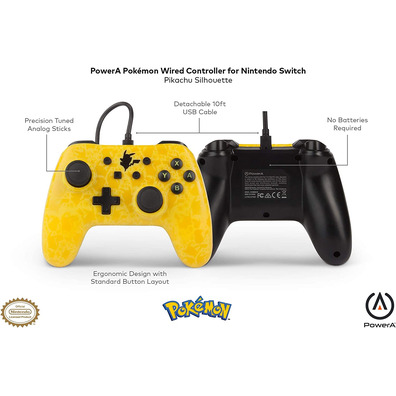 Command Power A Wired Controller Pokémon Pikachu Nintendo Switch