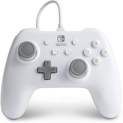 Command Power A Wired Controller White Nintendo Switch