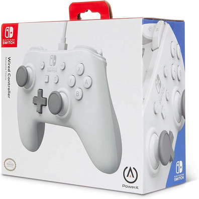 Command Power A Wired Controller White Nintendo Switch