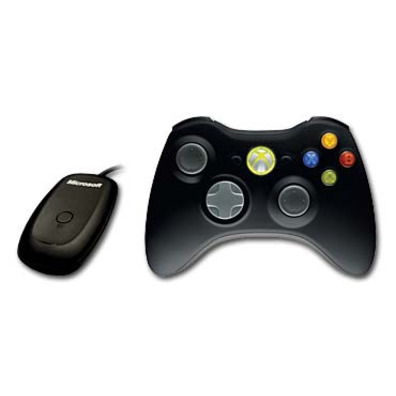 Microsoft Wireless Controller 360/PC + PC Receiver Black