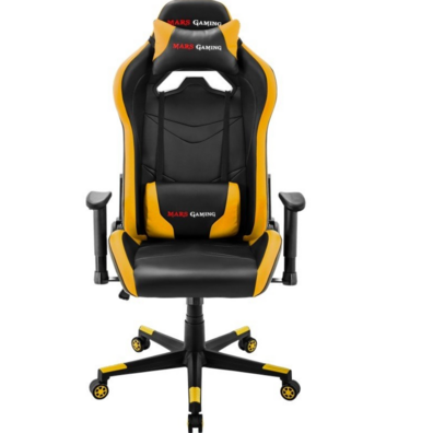Mars gaming chair mgc3 black/amaril pro, 2cushions