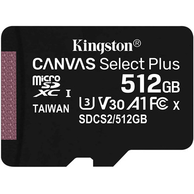 Memory MicroSD XC 512GB Kingston Canvas Select