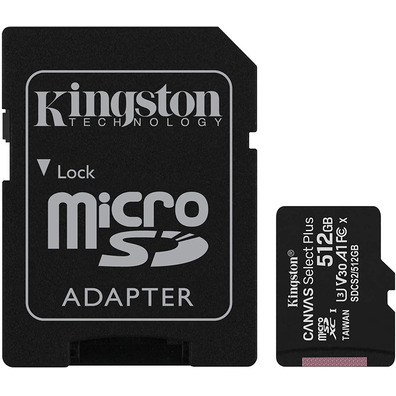 Memory MicroSD XC 512GB Kingston Canvas Select