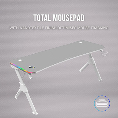 Table Gaming Mars Gaming MGD RGB XL White 160x60cm