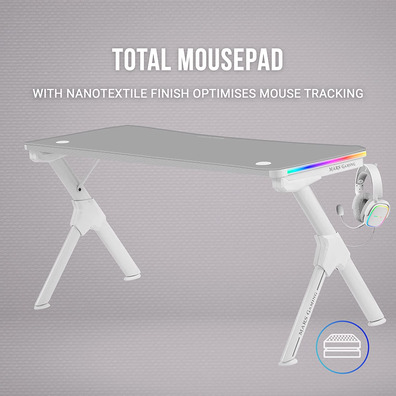 Table Gaming Mars Gaming MGD140RGB 140 cm White