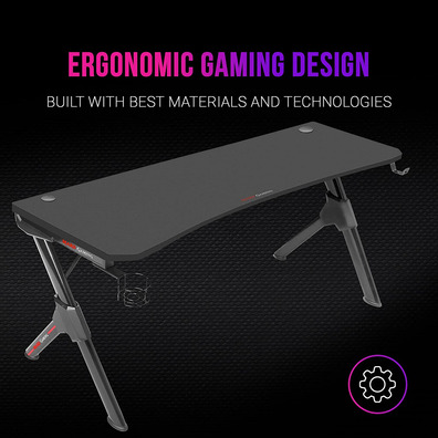 Table Gaming Mars Gaming MGD140W 140 cm Black