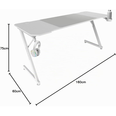 Table Mars Gaming Mgdx160w White