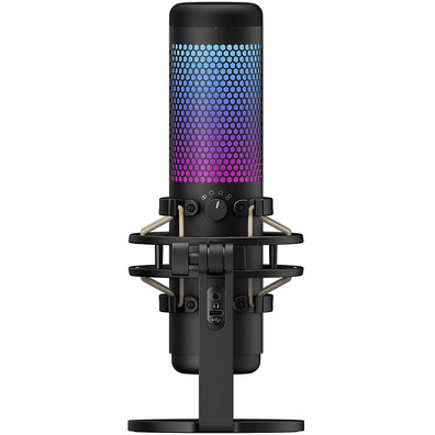 Black HyperX QuadCast S Microphone