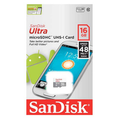 Sandisk Ultra Micro SD HC 16 GB Class 10