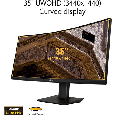 ASUS TUF Monitor Gaming VG35VQ Curvo HD LED 35 "Black