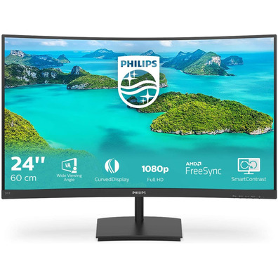 Monitor Curvo Philips E-Line 241E1SCA 23.6 " Full HD Multimedia Black