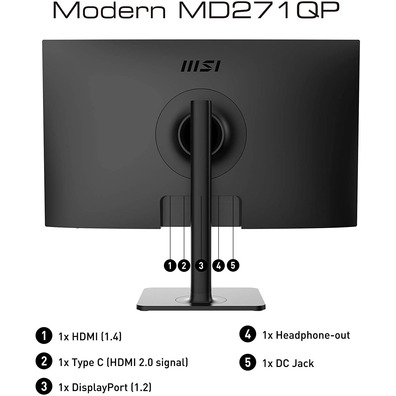LED Monitor 27 '' MSI Modern MD271QP