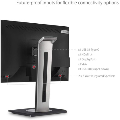 LED Monitor 27 '' Viewsonic VG2755-2K Black
