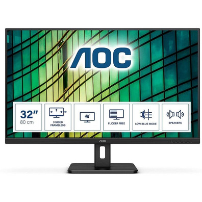 Professional Monitor AOC U32E2N 31.5 "4K Multimedia Black