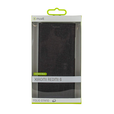 Muvit Folio Xiaomi Redmi 6 Support   Card Holder Black