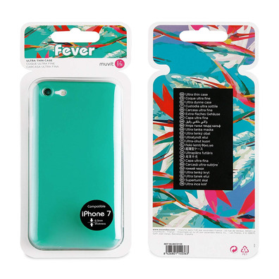 Muvit Life Cover iPhone8/7 ultra-Thin Fever Turquoise