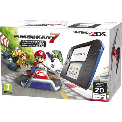 Nintendo 2DS Blue + Mario Kart 7