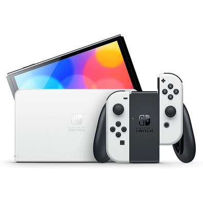 Nintendo Switch OLED (Blanca) + 3 Games + Joy Con Set (Blue/Yellow)