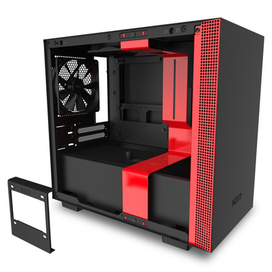 NZXT Case MINI ITX H210 Black-Red