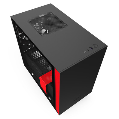 NZXT Case MINI ITX H210 Black-Red