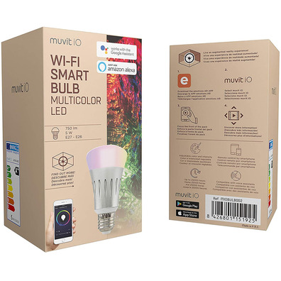 Pack 2 Bulbs Smart Muvit IO MIOPAK003 E27