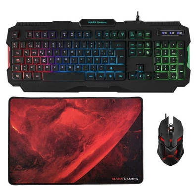 Pack Mars Gaming MCP118 (Keyboard + Mouse + Carpeting)