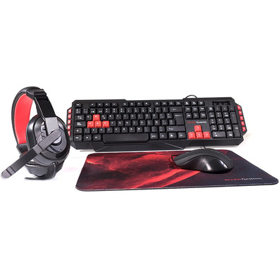 Pack Mars Gaming MRCP1 (Keyboard + Mouse + Headphones + Carpeting)
