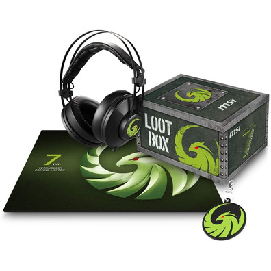 Pack MSI Loot Box AMD 7nm (Headphones + Carpeting + Llavero)