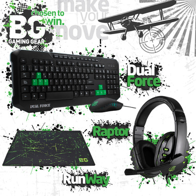 B-Move Pack Dual Force Keyboard + Headset + Carpeting