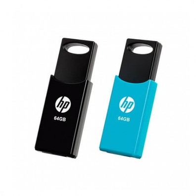 Pendrive HP V212W Pack 2 Black/Blue Drives 64GB USB 2.0