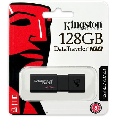 Pendrive Kingston DT100 G3 128GB USB 3.0 Black