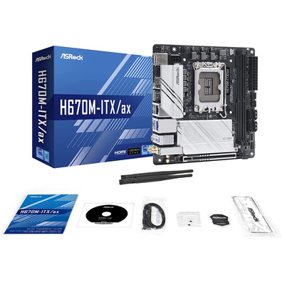 Asrock Base Plate 1700 H670M ITX/AX DDR4