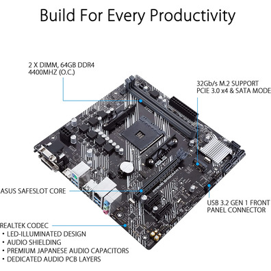 ASUS AM4 Prime B450M-K II Base Plate