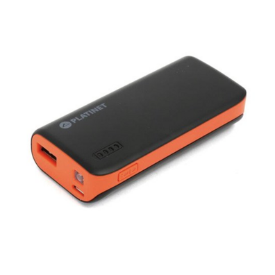PLATINET POWER BANK 4400mAh 5V 1A + LINT.NEG-NARANJ