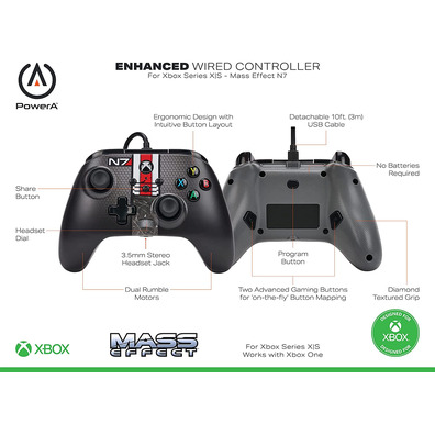 Power A Enhanced Wired Controller Mass Effect (Xbox One/Xbox Series X/S)