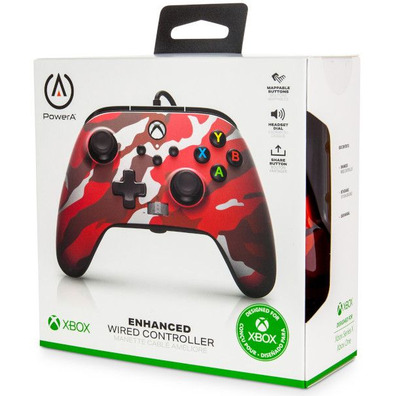 Power A Enhanced Wired Controller Metallic Camo Red (Xbox One/Xbox Series X/S)