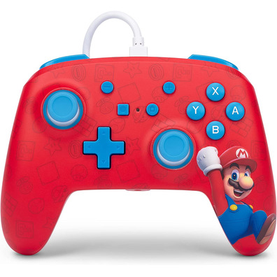 Power A Enhanced Wired Controller Woo-Hoo! Mario (Red)