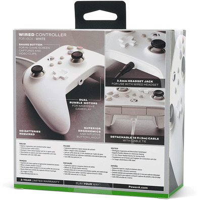 Power A Wired Controller White (Xbox One/Xbox Series/PC)