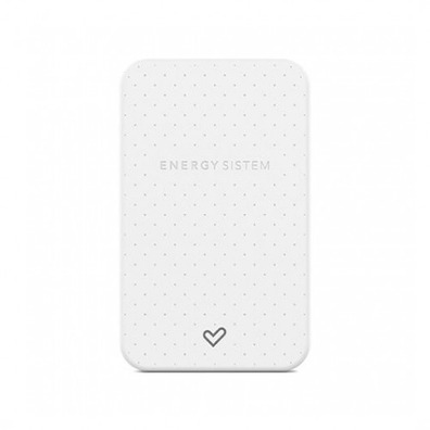 Powerbank Energy System 5000 mAh with White Integrated Cable