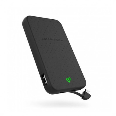 Powerbank Energy System 5000 mAh with Black Integrated Cable