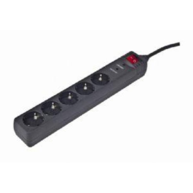 Gembird SPG5-C-15 - 5-Toma Rib with Overvoltage Protection