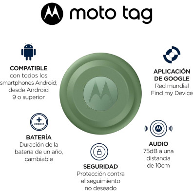 GPS Tracker Motorola Moto Tag 2.0 Pack 4 Blue and Green