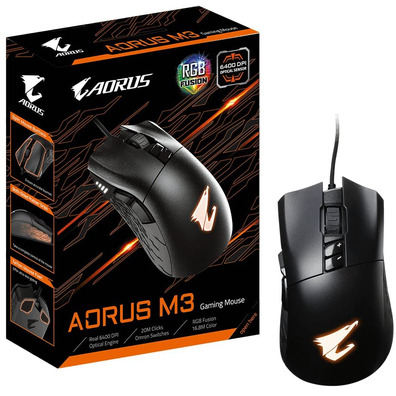 Mouse Gaming Gigabyte Aorus M3 6400 DPI RGB