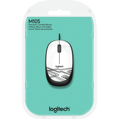 Logitech M105 1000DPI White USB Mouse