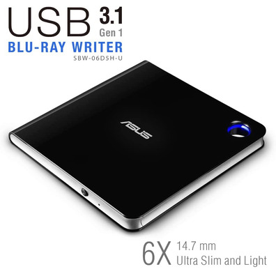 Blu-Ray Asus SBW-06D5H-U Black Rerecorder